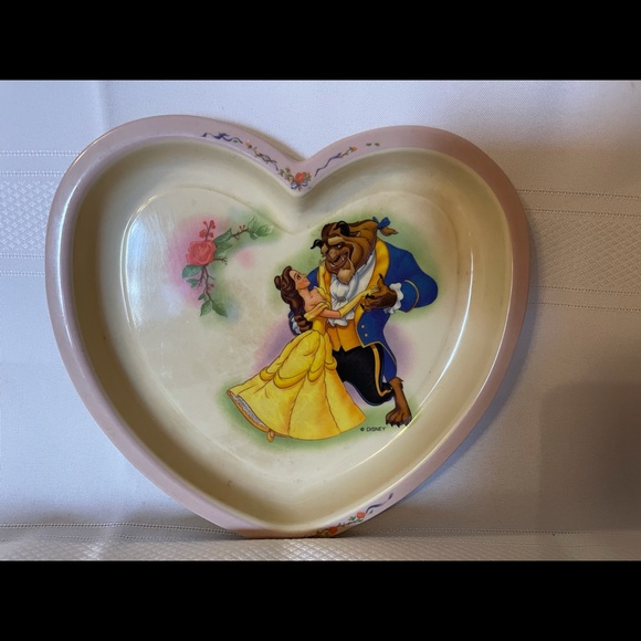 Vintage Disney Beauty & The Beast Plate